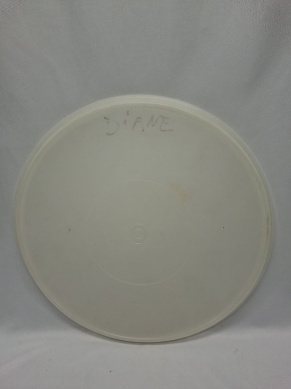 Vintage Tupperware 224 Replacement Lid Round Sheer 12" -